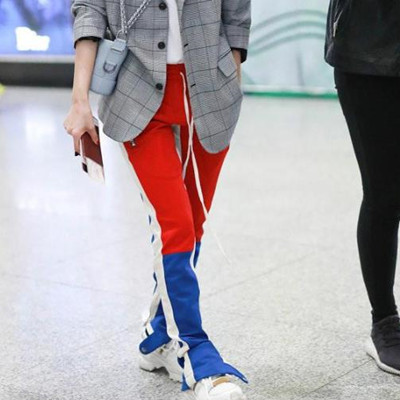 西装配运动裤合适吗,女生西装配什么鞋子