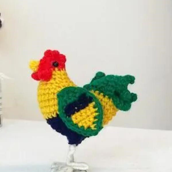 七彩小公鸡编织教程，小老虎编织教程