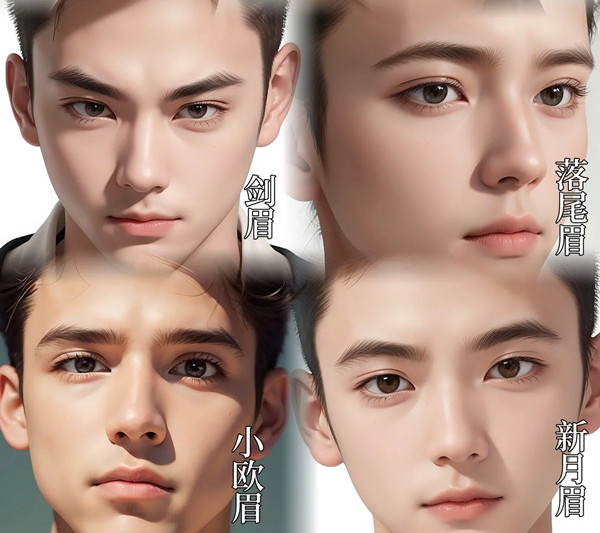 从眉毛看男人性格,眉毛大全图解