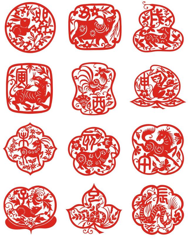 十二生肖剪纸图案教程,2019剪纸步骤分解图