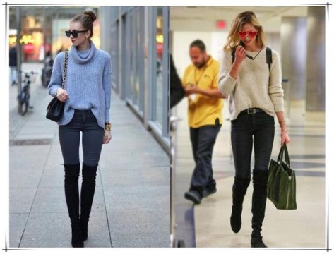 欧美40岁成熟女人长筒靴穿搭,让你轻松秀出大长腿