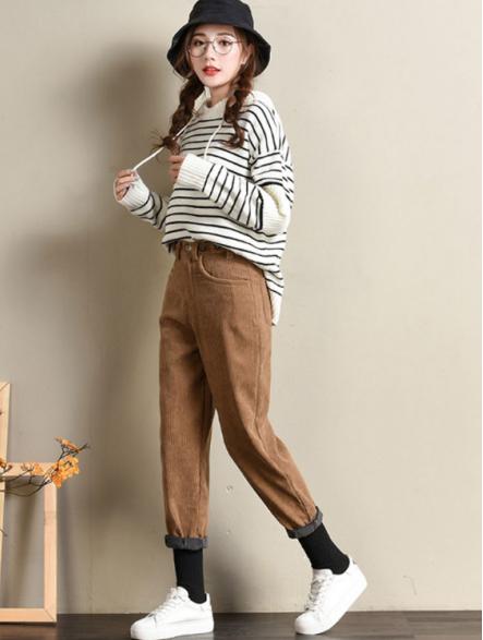 灯芯绒裤子配什么鞋，灯芯绒裤子适合胖子吗