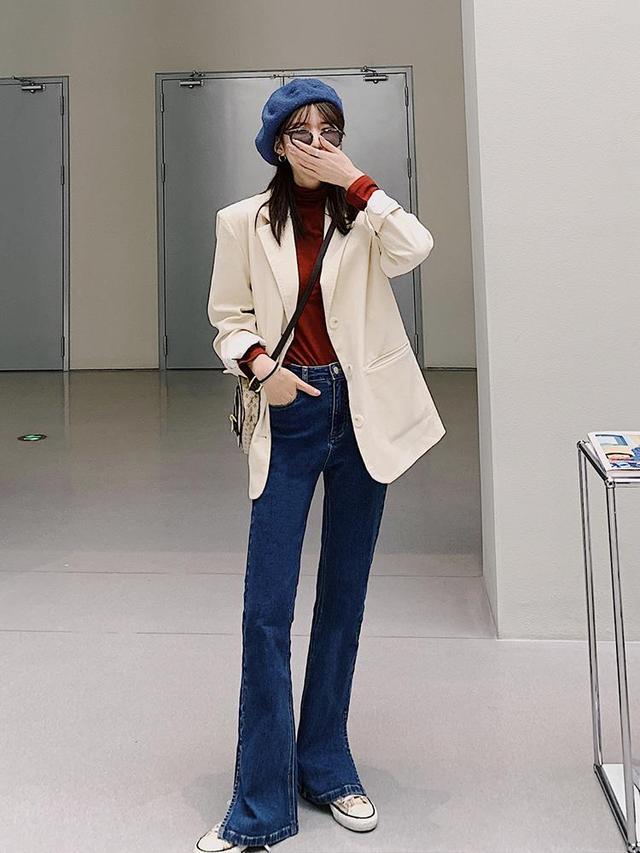 小脚喇叭裤配什么上衣,大喇叭裤配什么上衣冬天