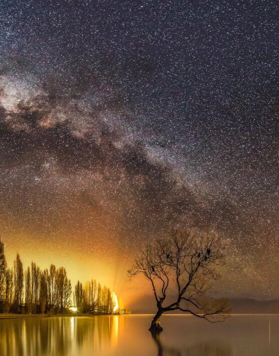 一个人看满天繁星图片,满天繁星的照片真实照片