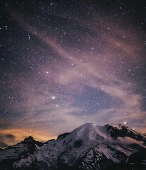 一个人看满天繁星图片