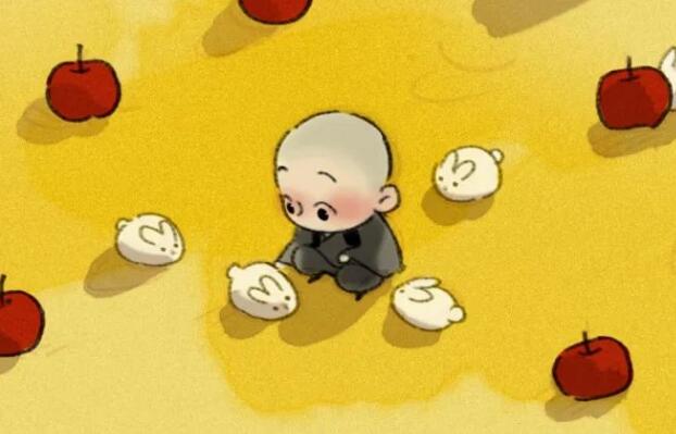 止语静心清晰图片,感悟人生小和尚图片