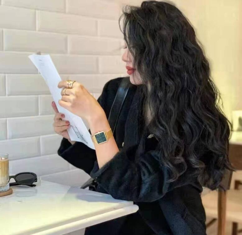 港风慵懒大波浪卷发图片,港风复古卷发中长发照片