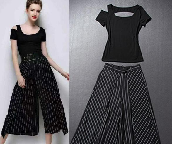 t恤怎么塞裤子里好看，女生黑t恤配什么裤子显腿长