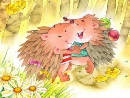 两只刺猬的拥抱图片,两只刺猬拥抱的伤感图