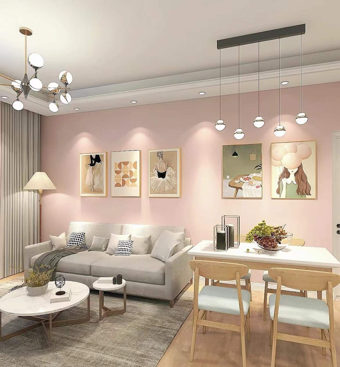 轻奢莫兰迪色系装修图