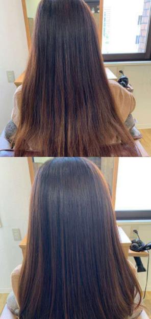 头发软化前后效果图