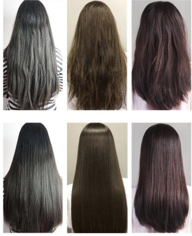 头发软化前后效果图