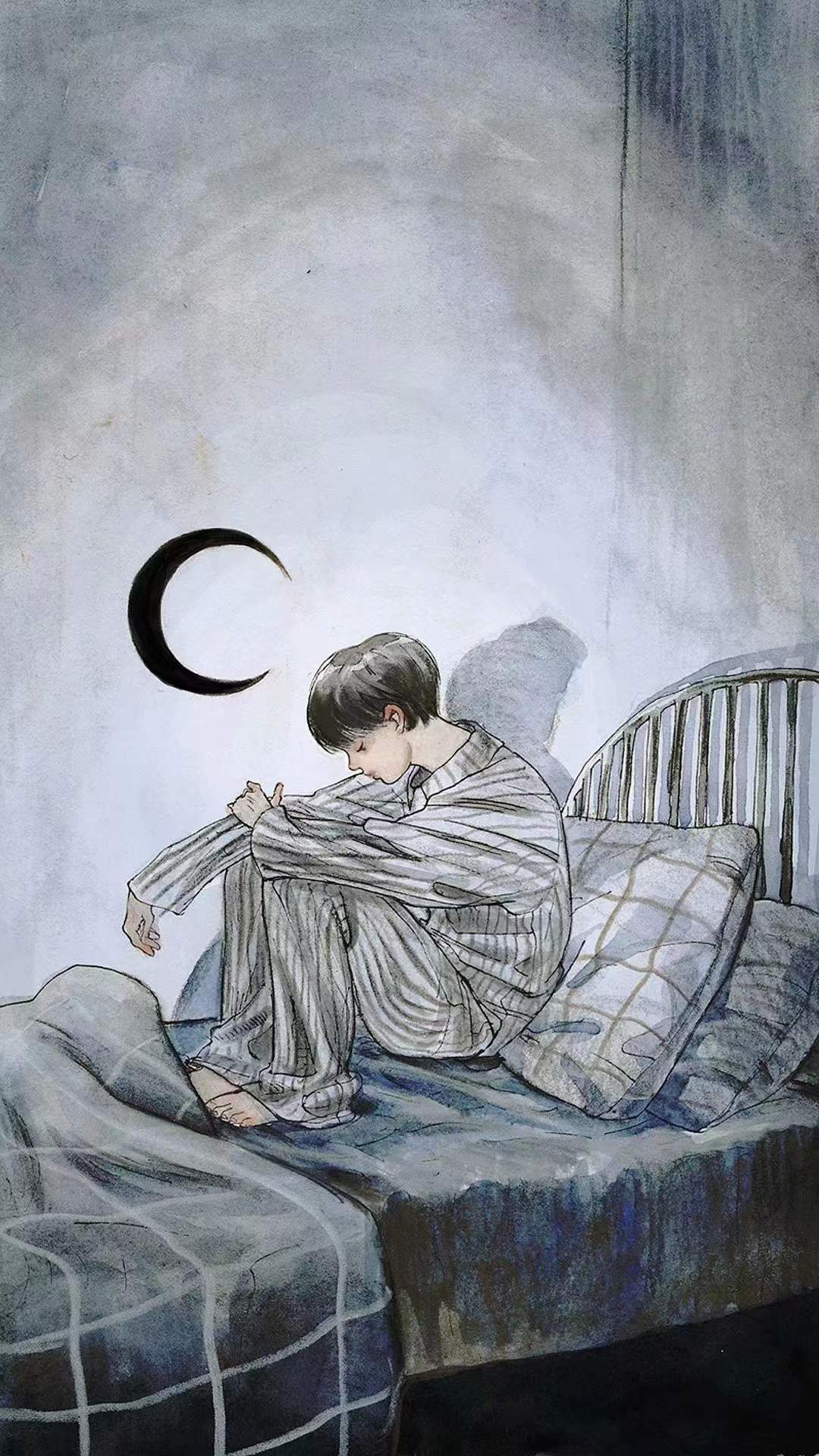 一个人深夜偷偷舔舐伤口伤感图