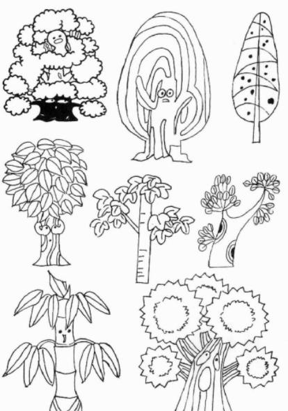 简笔画花草树木画图片17