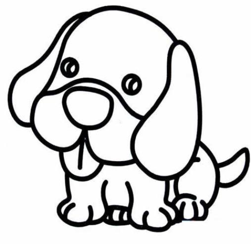 小狗简笔画简单又好看图片