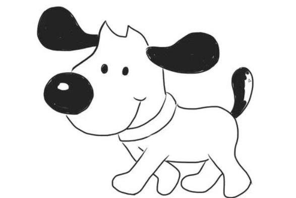小狗简笔画简单又好看图片