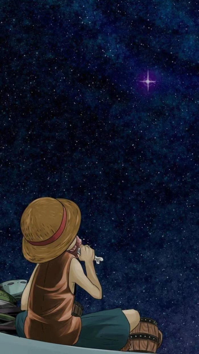 小女孩仰望星空的照片图片
