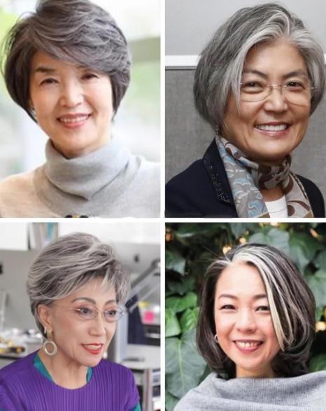 老年蘑菇头发型图片女,老年女士蘑菇头发型图片