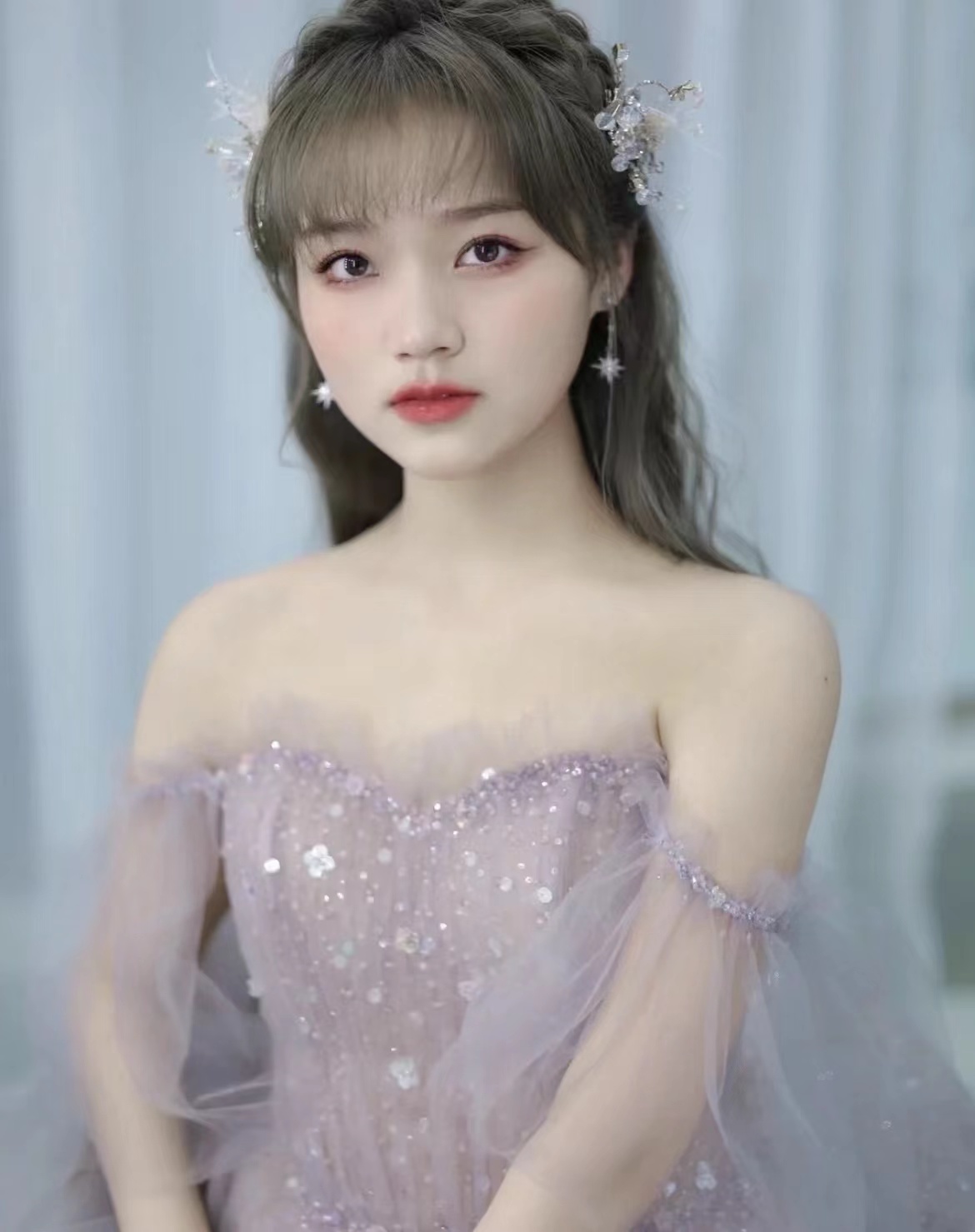 新娘披肩发型图片