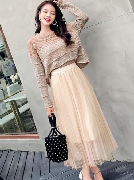 纱裙半身裙怎么搭配