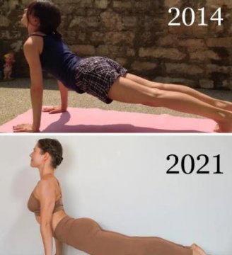 练瑜伽容貌变化对比照，练瑜伽前后身体对比图
