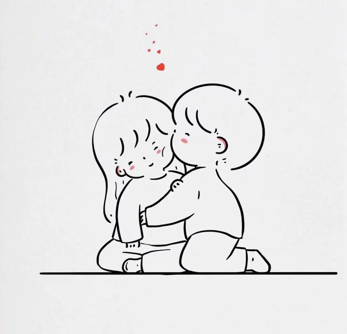 一男一女好看的图片简笔画,简笔画情侣人物一男一女图片