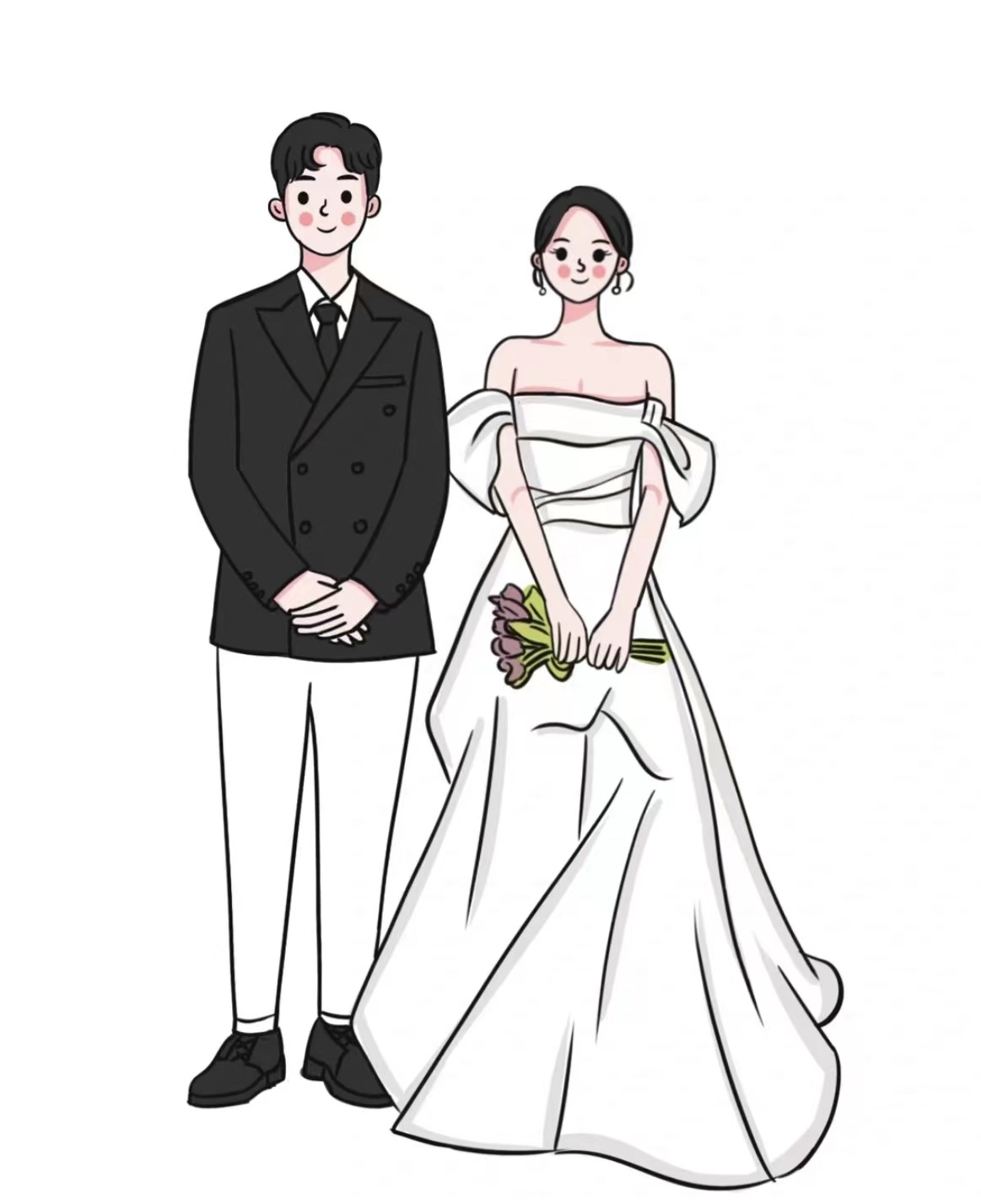 简笔画情侣人物