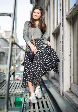 波点裙适合优雅的中年女人吗,波点裙和什么衣服搭配不死板