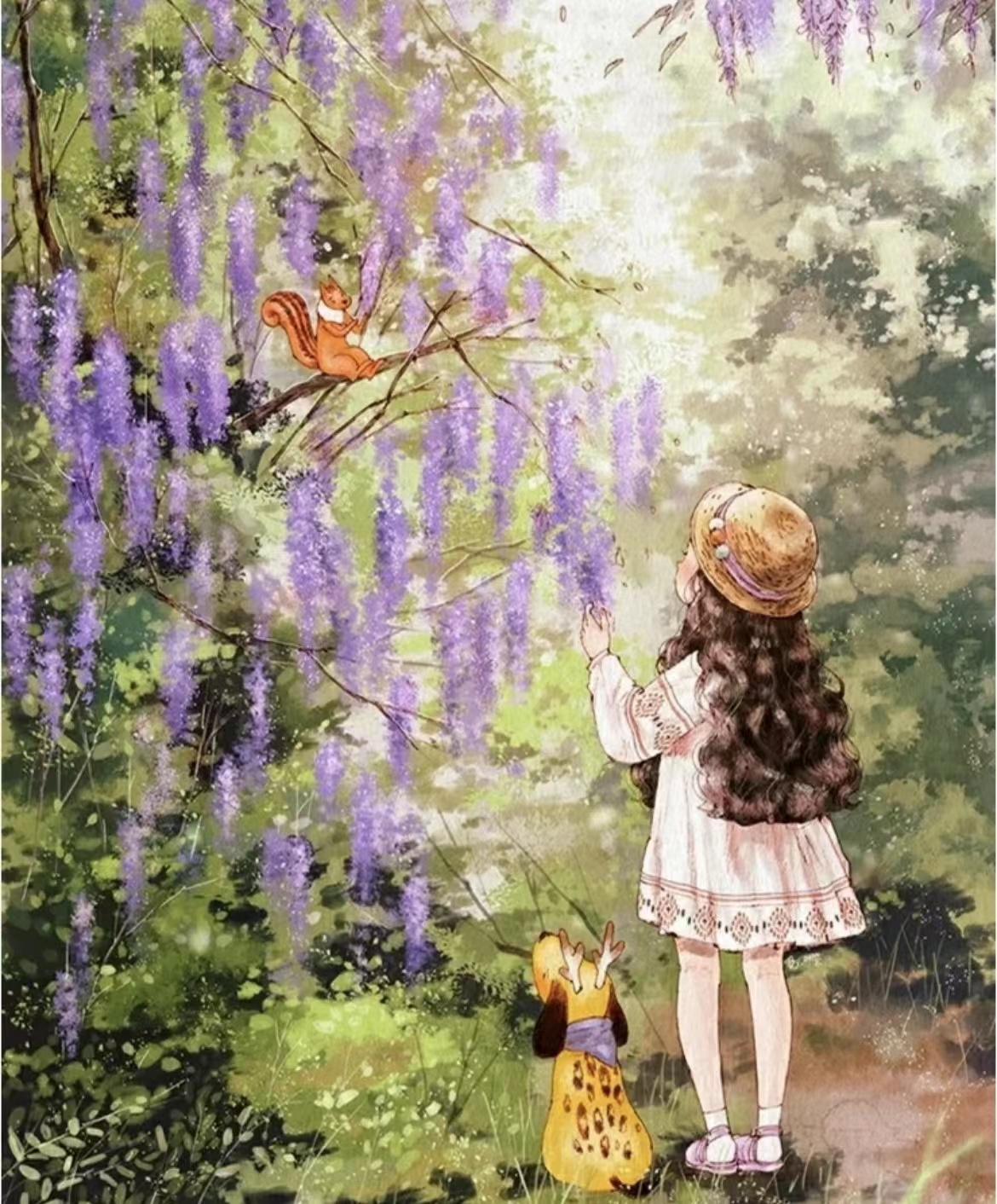 森系手绘花草图片,森系唯美风格手绘头像