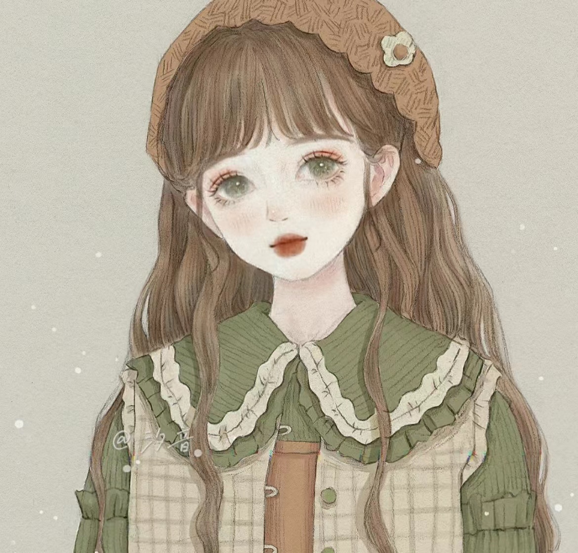 森系手绘花草图片,森系唯美风格手绘头像