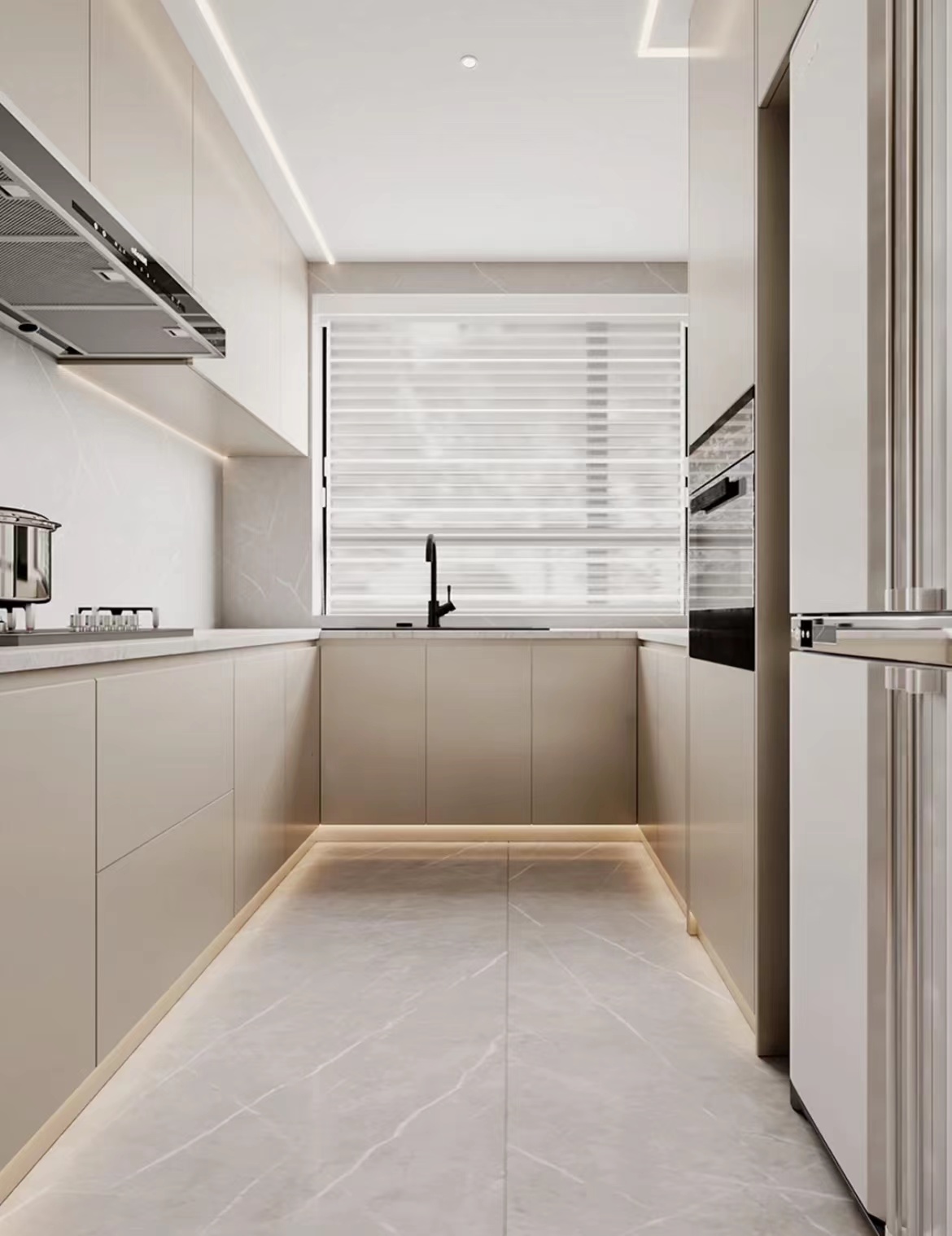 4平米u型厨房设计图,4平方小厨房装修效果图大全