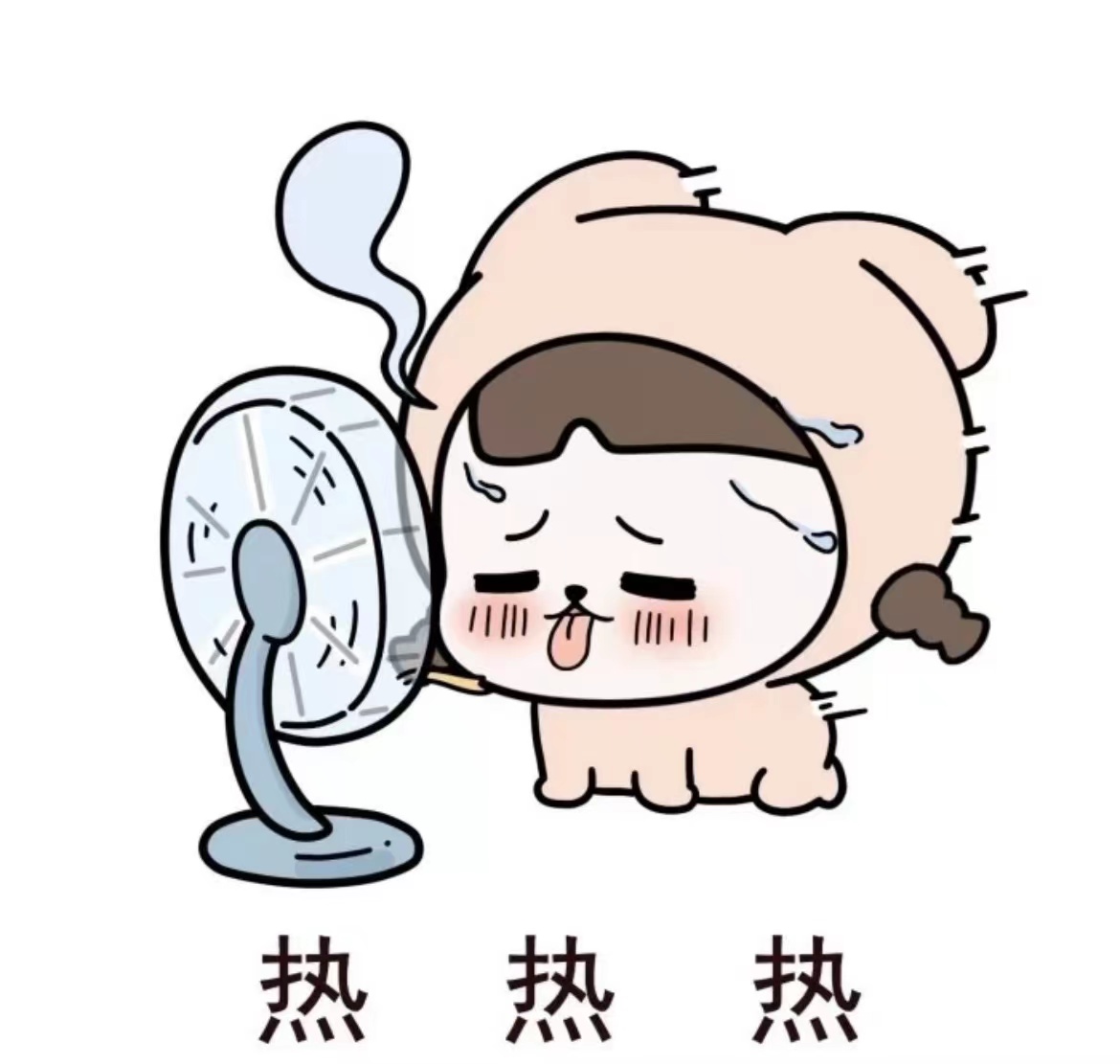 汗如雨下表情包,满头大汗可爱表情包