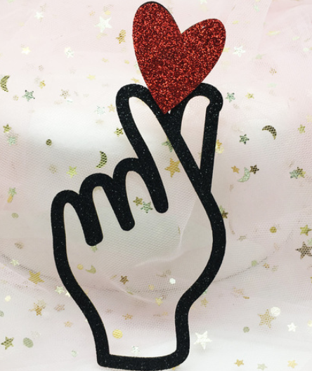 比心手势图,比心简笔画