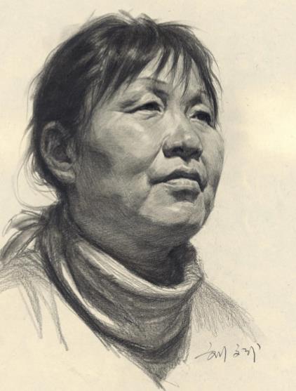 四十五岁女人素描,50岁胖女人素描