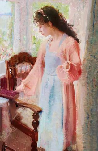 绝美站立油画精品