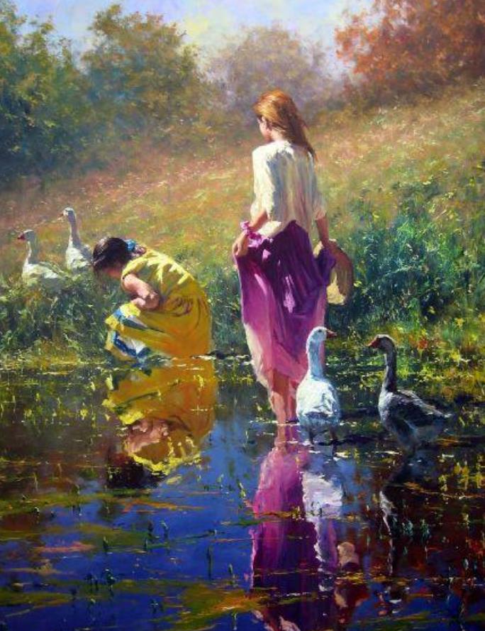 加拿大艺术照油画