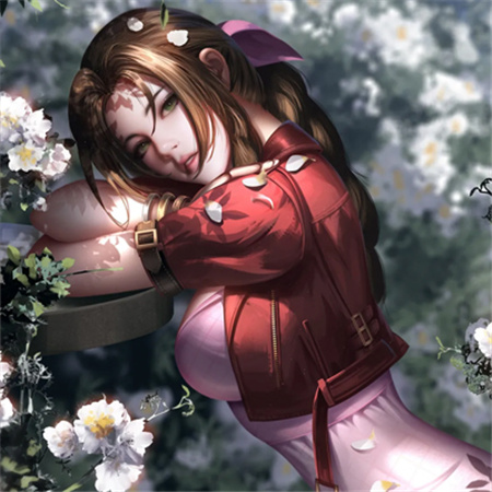 动漫美女素材背景图，华丽少女的动漫图片