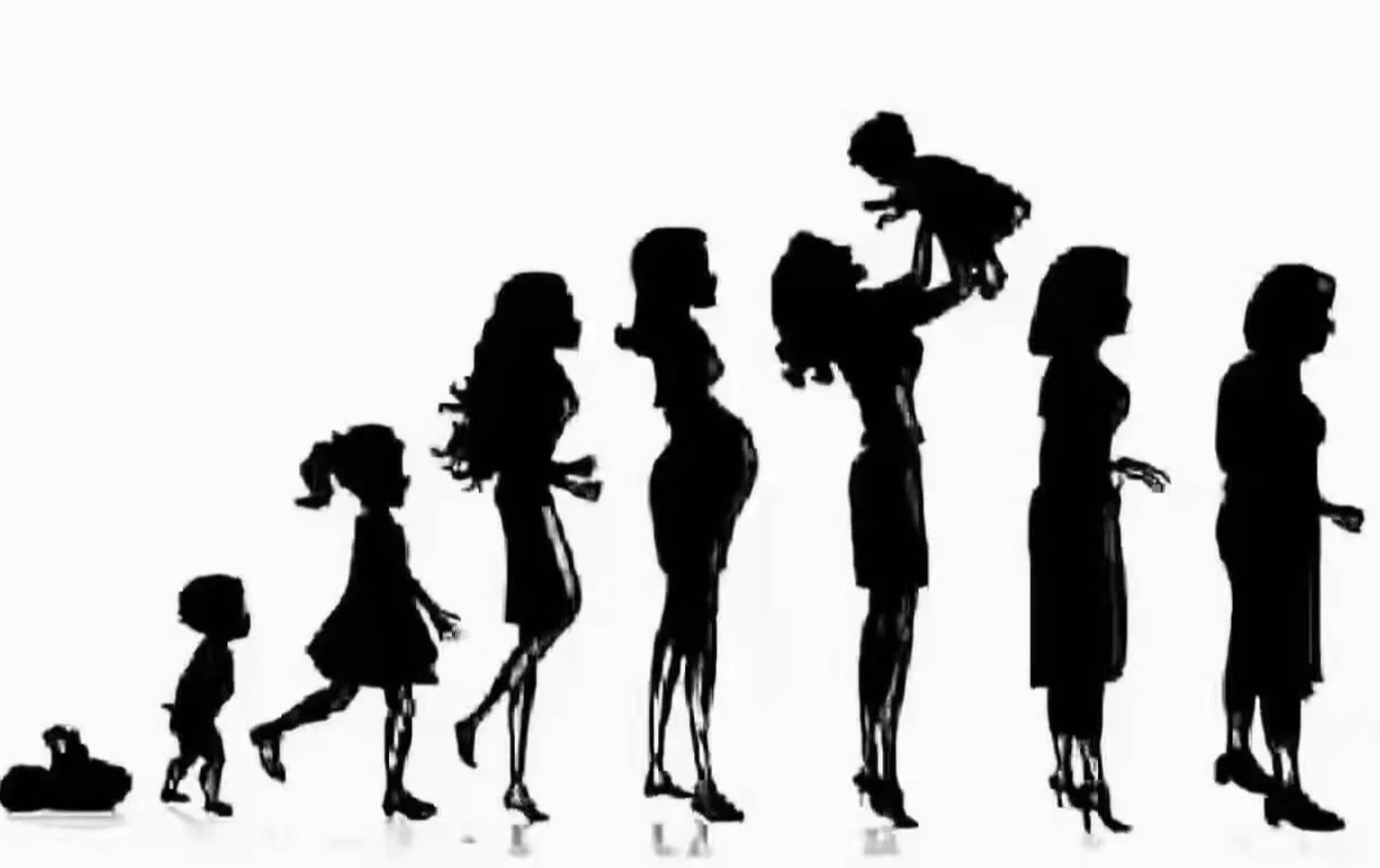 女人的一生变化图,一生成长过程图