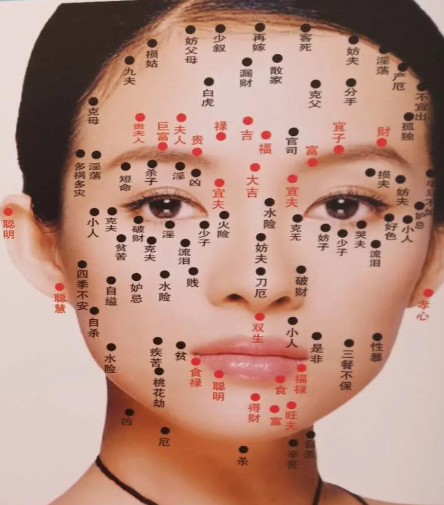 女人痣的解释图，脸上痣的解释图