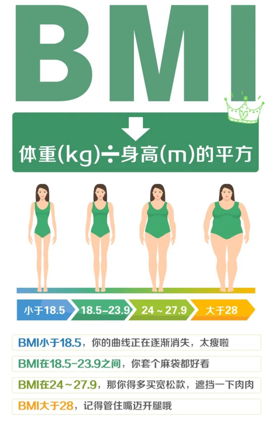 女生bmi大小对比图