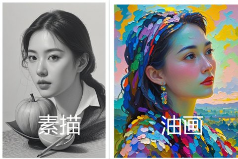 素描和油画的区别