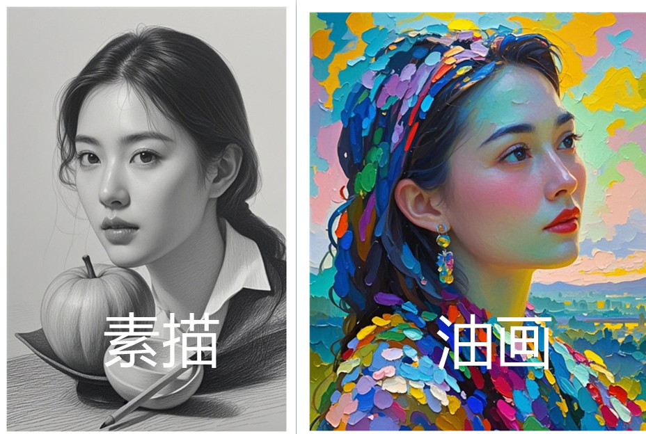 素描和油画的区别
