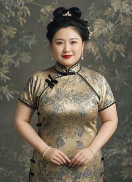 白胖的女人图片