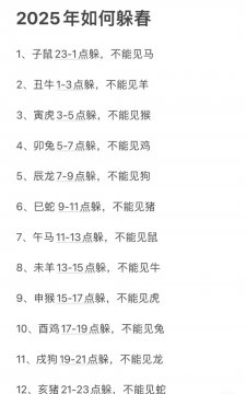 躲春2025年怎么躲，需要躲春的属相