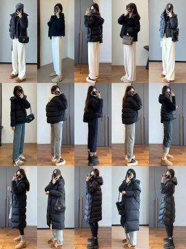 黑色羽绒服怎么穿搭好看
