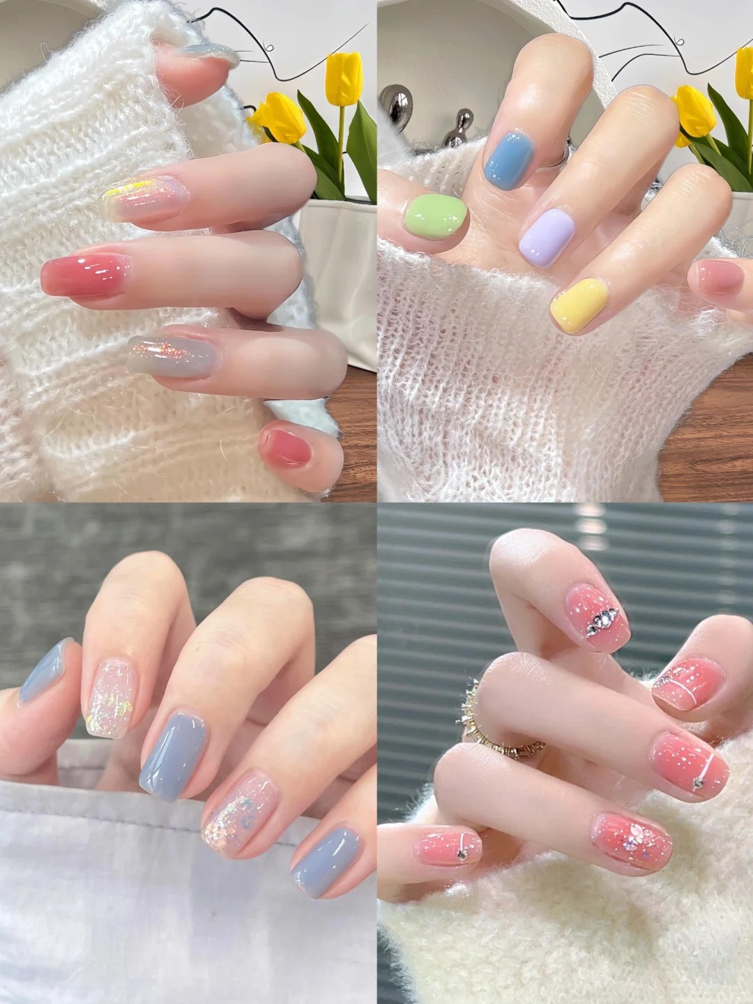 可爱小清新美甲图片