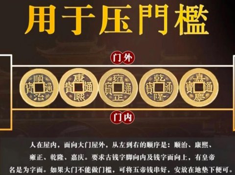 入户门放五帝钱正确方法图示