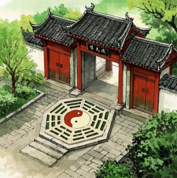 门前可以做八卦图吗