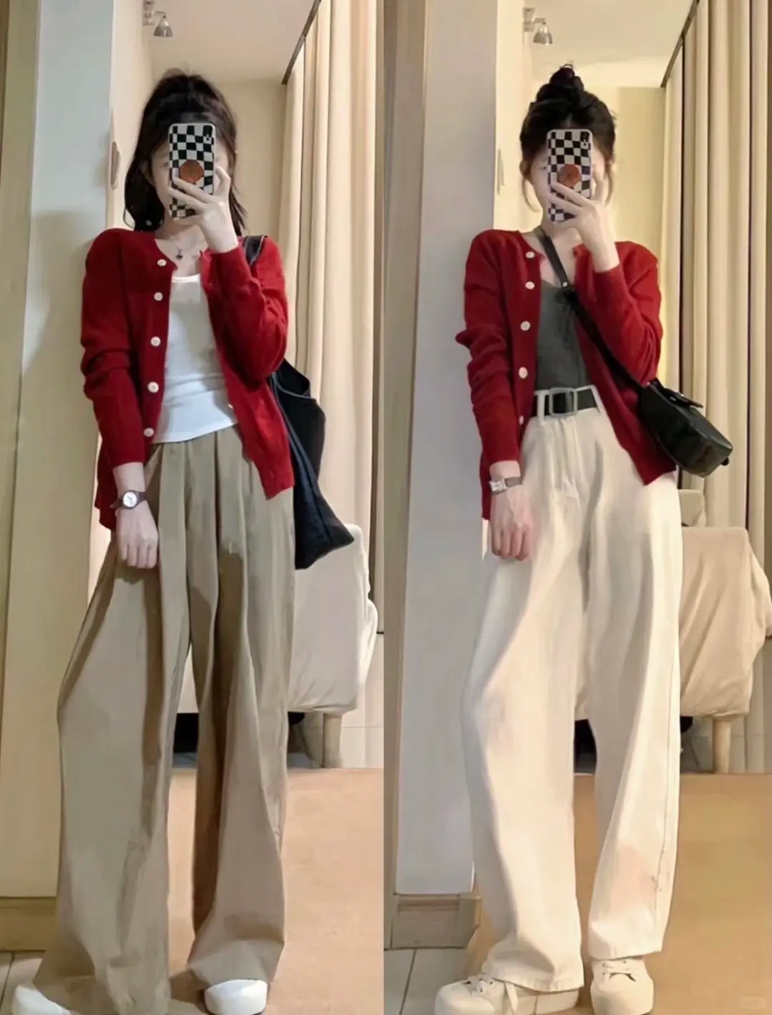 小香风阔腿裤怎么搭配