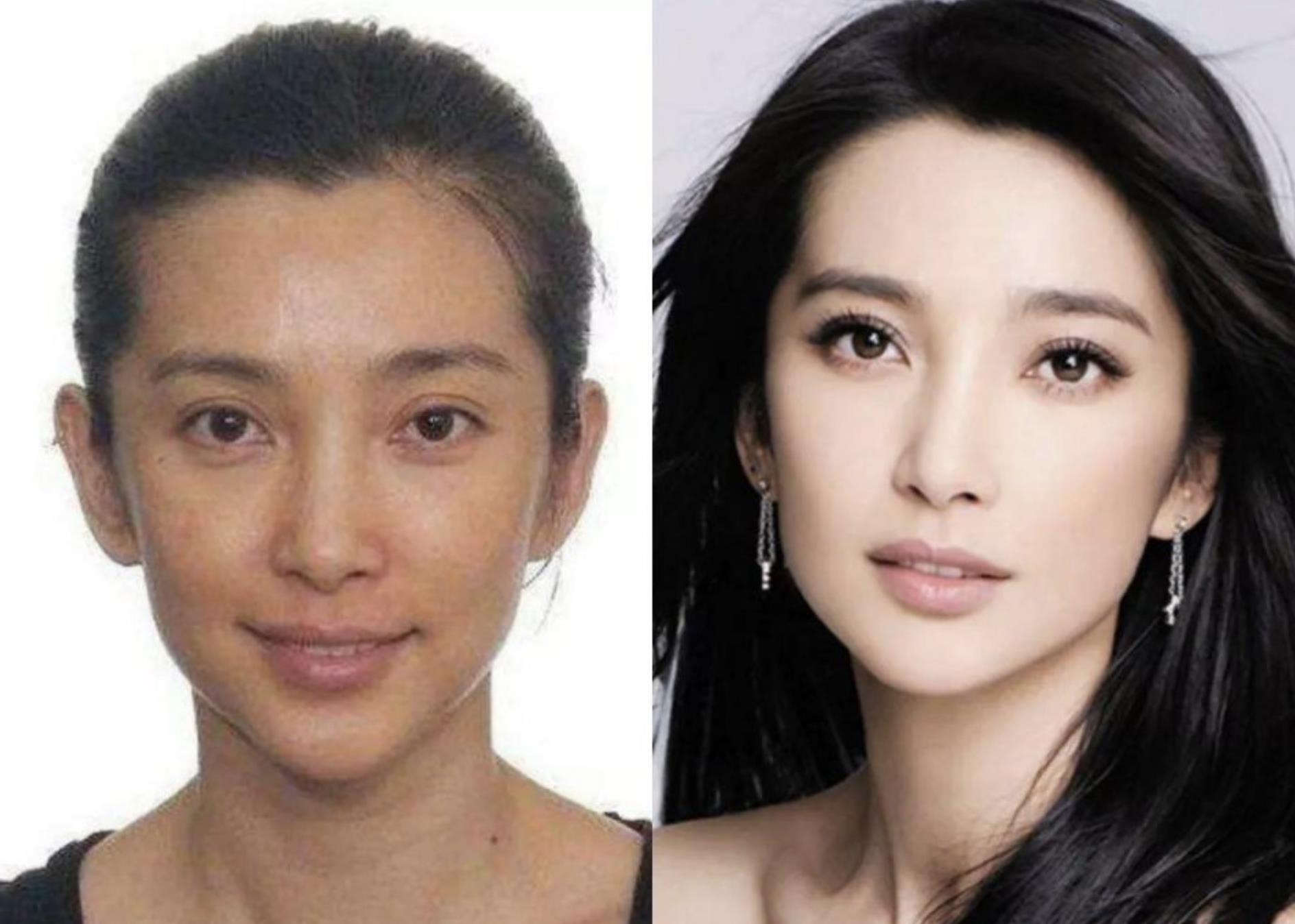 卸妆后李冰冰照片